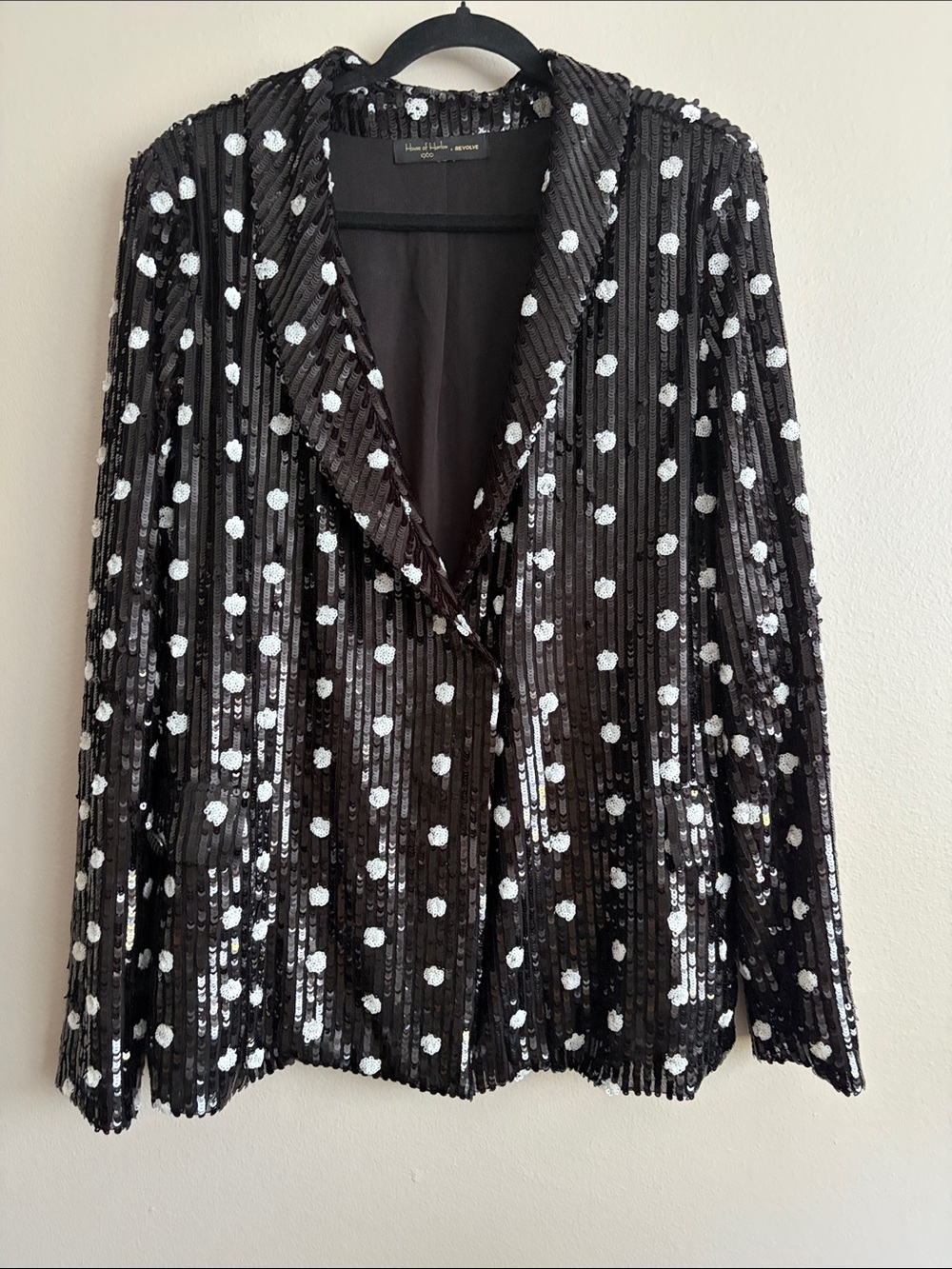 House of Harlow 1960 x REVOLVE Otto Sequin Polka Dot Blazer Jacket Sz XL / L